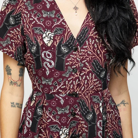 Hemlock button up v neck playsuit - Picture 4 of 9